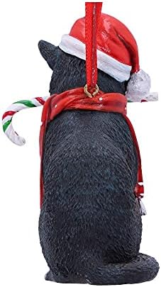 Nemesis Now Candy Cane Cat Hanging Ornament 9cm Red Christmas