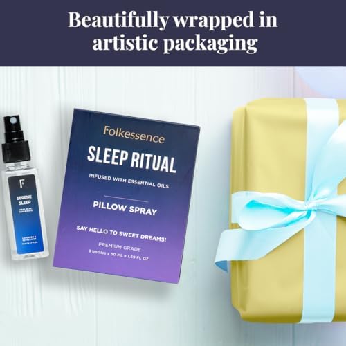 Folkulture Pillow Sprays - Set of 3 Natural Sleep Spray for Bedrooms and Home
