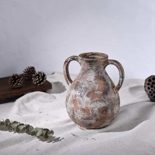79 Inch Ceramic Rustic Farmhouse Vase with Handle