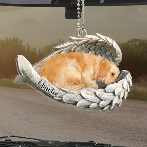 Pawsionate Angel Wings Personalized Car Ornament