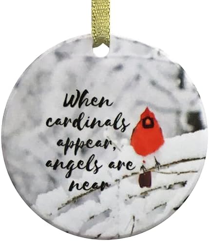 Memorial Christmas Ornament - When Cardinals Appear Angels Are Near