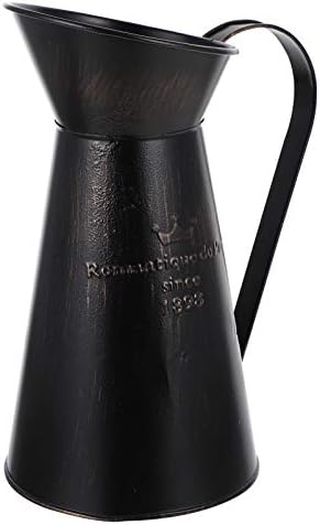 Black Metal Vase Rustic Farmhouse Decor