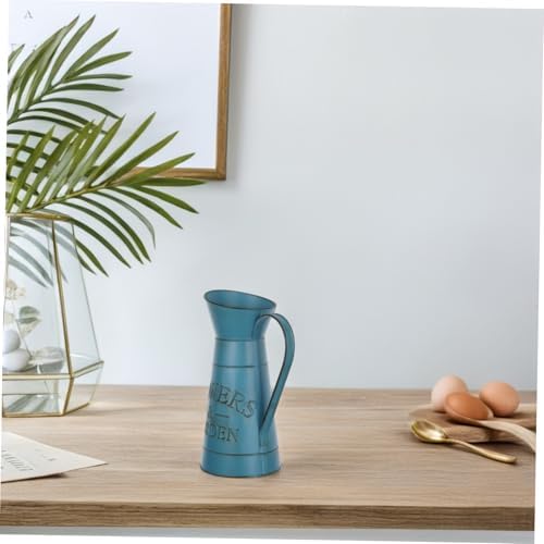 Hemoton Vintage Style Kettle Flower Vase Blue