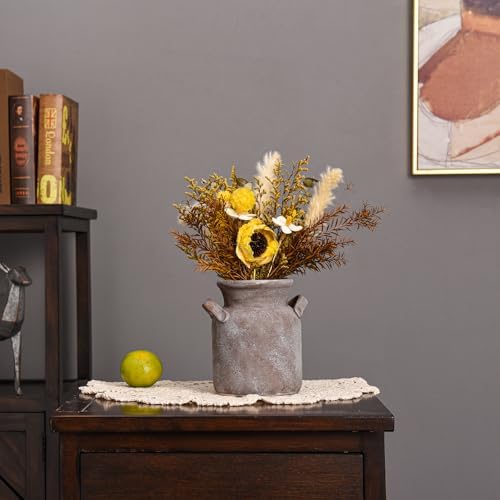 Quoowiit Ceramic Rustic Farmhouse Vase