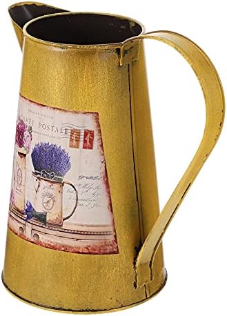 Cabilock Iron Jug Vase Yellow French Country Style