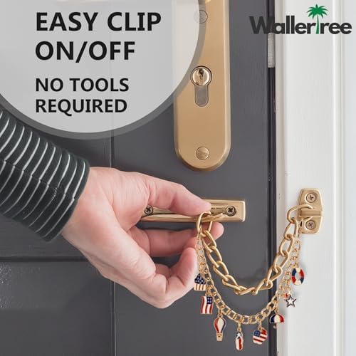 4th of July Gold Plated Door Chain Lock Charms