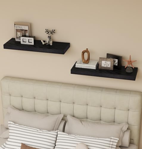 Vervida 24 Inch Floating Shelves Heavy-Duty Wall Storage for Bedroom Living Room