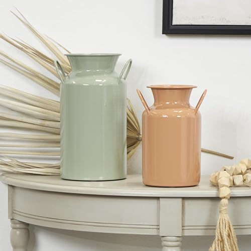 Deco 79 Multi Colored Metal Vase Set of 2