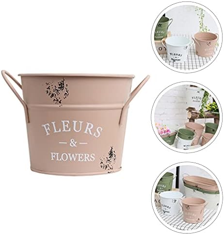 Cabilock Vintage Galvanized Metal Vase Decor