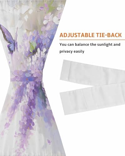 Elegant Door Curtains with Tiebacks for French Doors 1