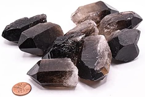HQRP Dark Smoky Quartz Natural Gemstone Stick - Brazil