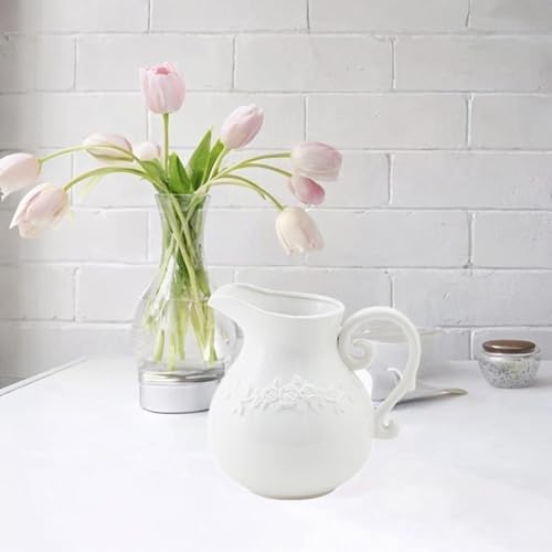 Elegant Ceramic Vase with Handle for Home Decor