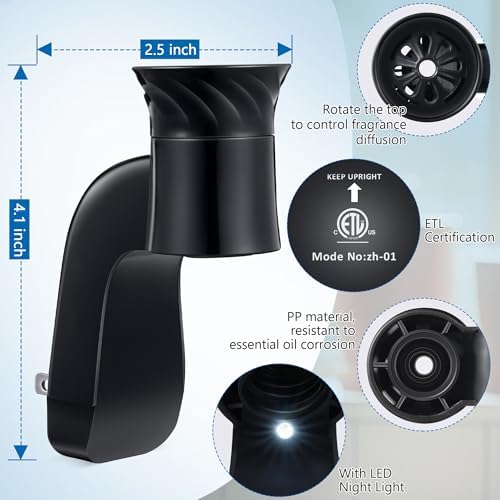 Hohean 2 Pcs Wall Fragrance Plug with Night Light