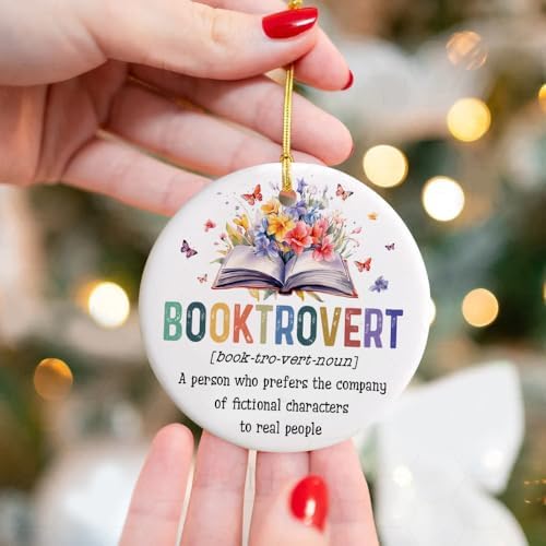 Booktrovert Ornament - Funny Book Lover Gift