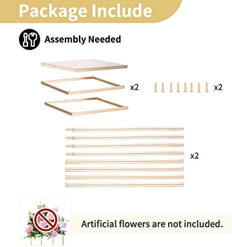 Nuptio Gold Vases Centerpieces 2 Pcs 315 Inch Tall Metal Flower Stand