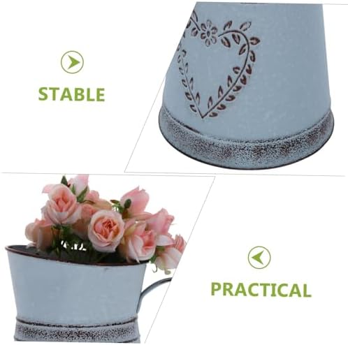 Stobaza 1pc Kettle Shape Iron Flower Vase for Home Decor