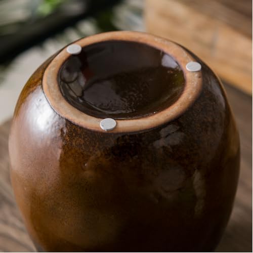 Sowlvenco Ceramic Vase with 2 Handles 7 Inch Gradient