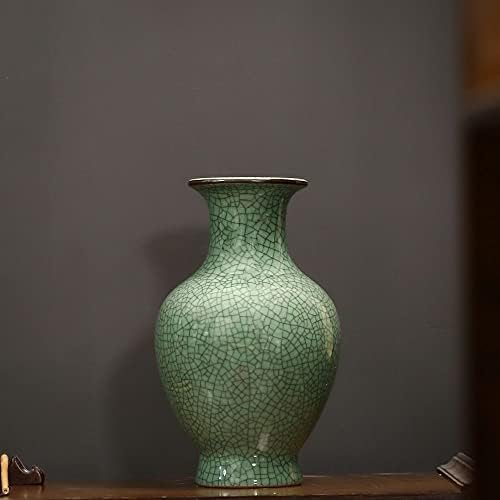 Chinese Ceramic Ice Crack Glaze Vase Vintage Decor
