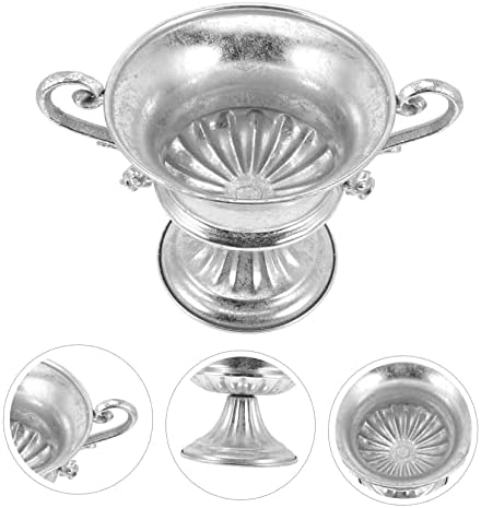 Yardwe Vintage Flower Vase with Gold Base Decorative Urn