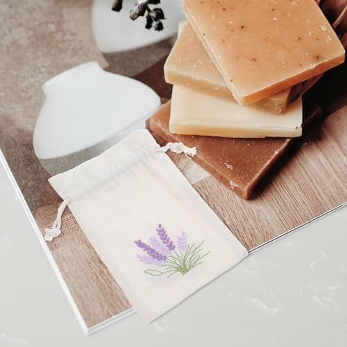 10pcs Lavender Cotton Drawstring Aromatherapy Bags