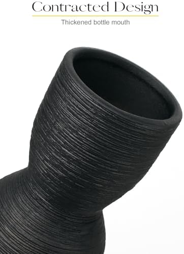 Tall Black Ceramic Vase 15 Inch Decor Vase