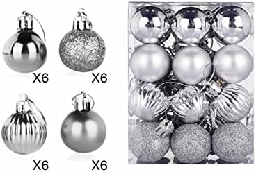 3cm Bright Shatterproof Christmas Ornament Set