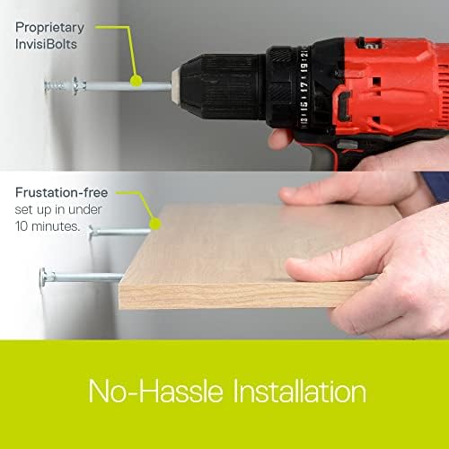 Delta Cycle Home Floating Shelves 2-Pack 24 x 8 x 5 Holds 33lbs Invisible Bracket