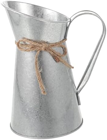 Vintage Iron Sheet Bucket for Home Decor Silver Finish