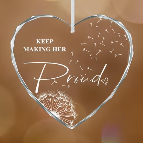 Sympathy Glass Ornament for Loss of Mother - Keep Making Her Proud