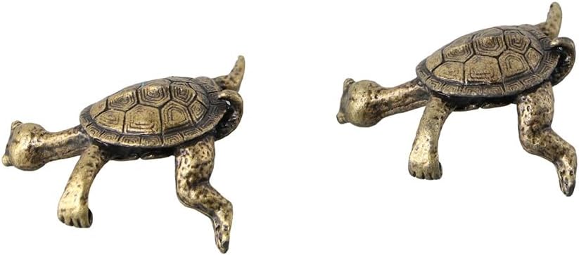 2pcs Antique Copper Kung Fu Turtle Incense Holder