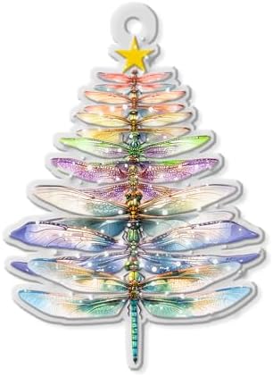 Christmas Dragonfly 2D Flat Acrylic Ornament