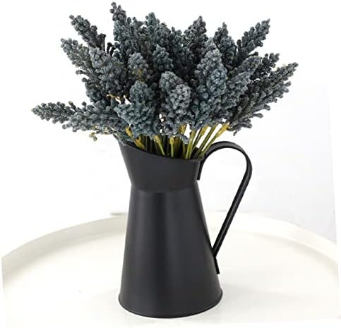 Rustic Iron Flower Bucket with Handle for Home Decor