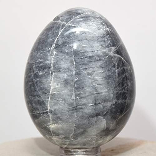 HQRP 55mm Black Moonstone Egg with Stand