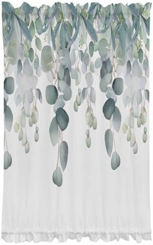 PANJINEXT Door Curtains 54x40 Sheer Privacy Drapes