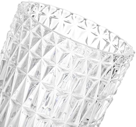 Goaste 3 Pack Embossed Glass Vases with Ribbed Patterns