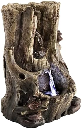 Alpine Corporation WIN326 Tabletop Rainforest Tree Trunk Water Fountain
