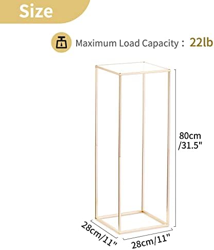 Nuptio Gold Vases Centerpieces 2 Pcs 315 Inch Tall Metal Flower Vase Stand