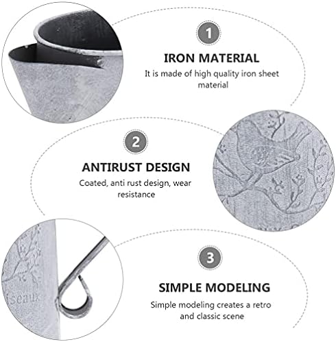 DOITOOL 2pcs Rustic Metal Vase Decor