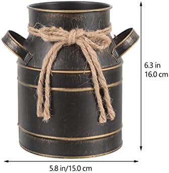 Rustic Galvanized Milk Jug Vase for Home Decor