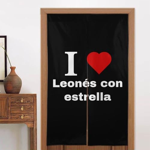 I Love Leons Con Estrella Blackout Curtains for Doorways