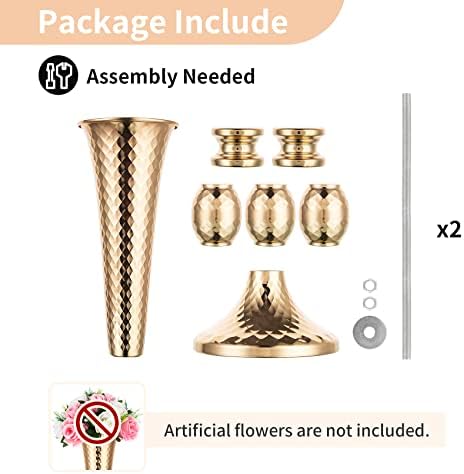 Nuptio 2 Pcs Centerpieces Vase Wedding Table Decoration