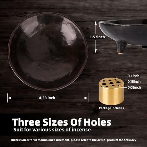 Handmade Ceramic Incense Holder with 9-Hole Design