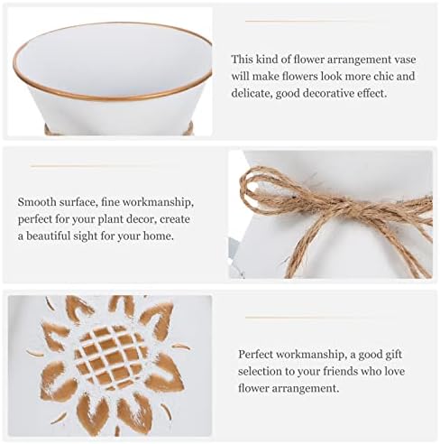 Galvanized Bucket Vintage Vase Farmhouse Decor