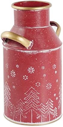 Putuo Decor Metal Flower Vase 10 Inch Rustic Shabby Chic Galvanized Milk Can