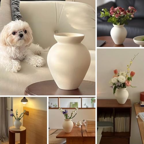 Retro Flower Vase in Coffee Tea Glaze