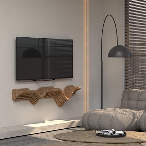 BATAMEX 40 Inch Wavy Parametric Floating Shelf TV Unit