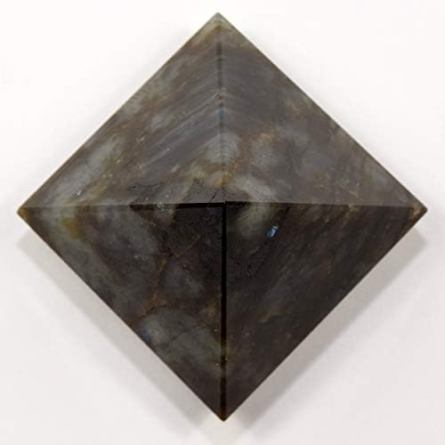 HC Set 22 Labradorite Pyramid Natural Clear Quartz Cabochon