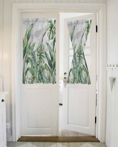 Elegant Door Curtains with Tiebacks and Rod Pockets 1