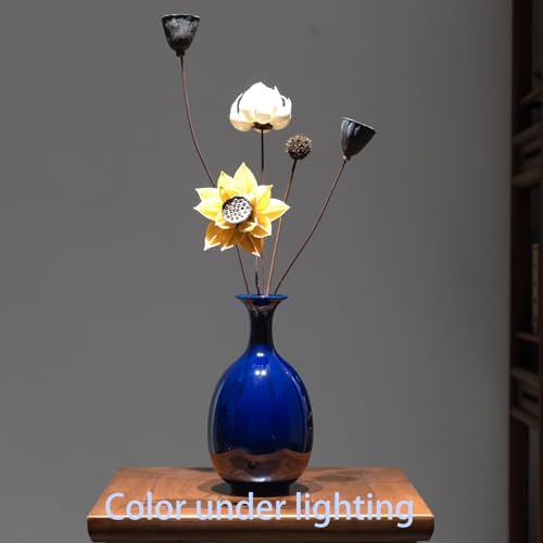 Altar Blue Ceramic Vase 866 Inch Handmade Decor