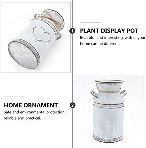 IMIKEYA Vintage Metal Flower Vase for Rustic Home Decor